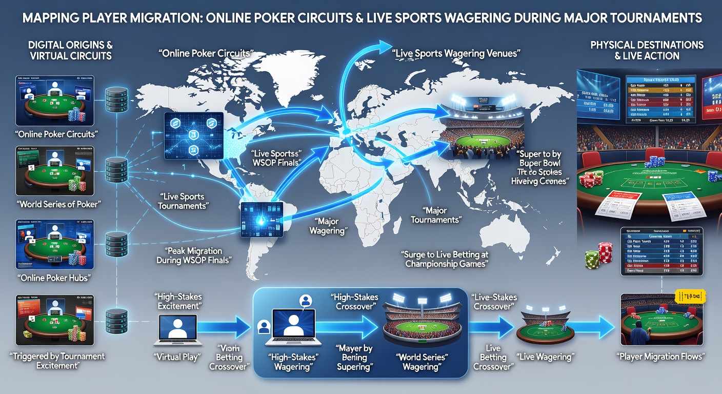 Chart illustrating migration trends across poker and sports betting platforms in 2026 tournament windows