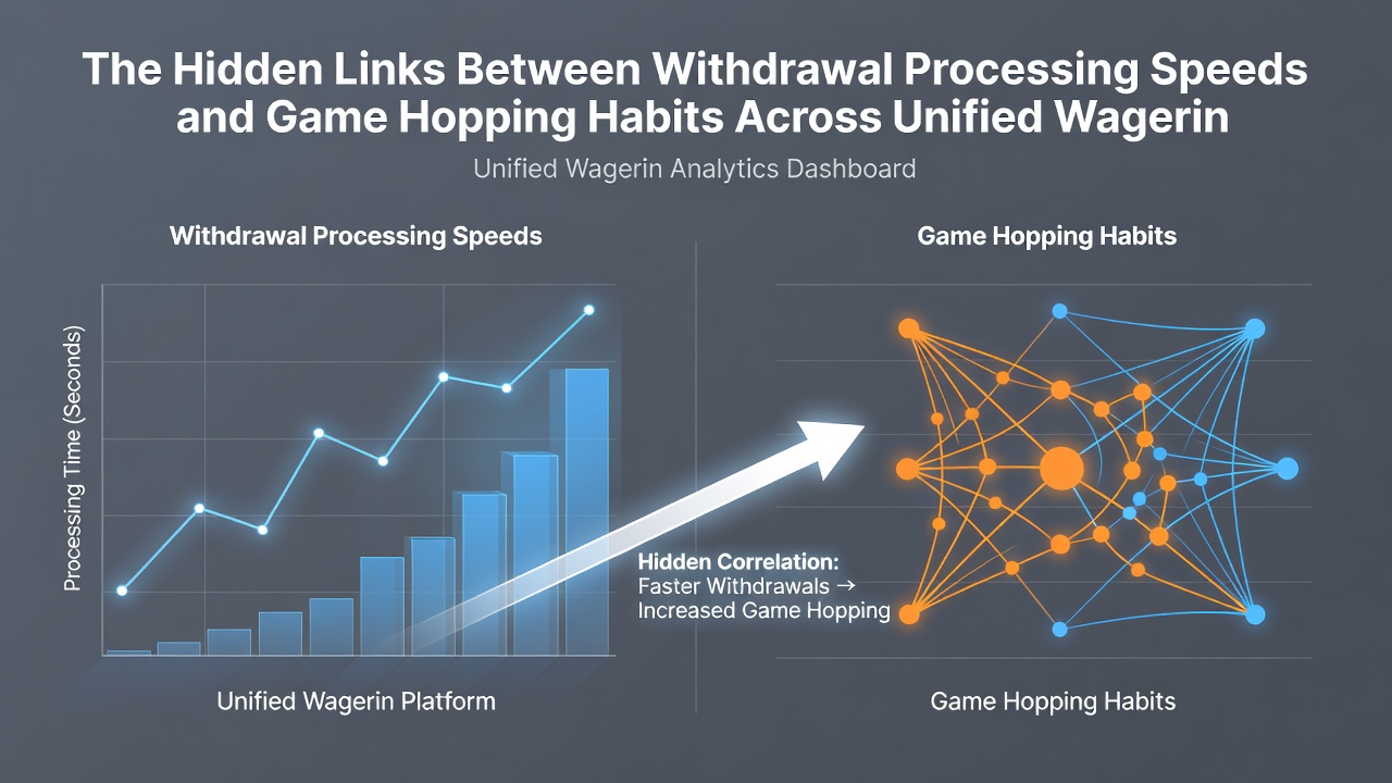 Analytics dashboard displaying withdrawal speed metrics alongside game session duration and category switches
